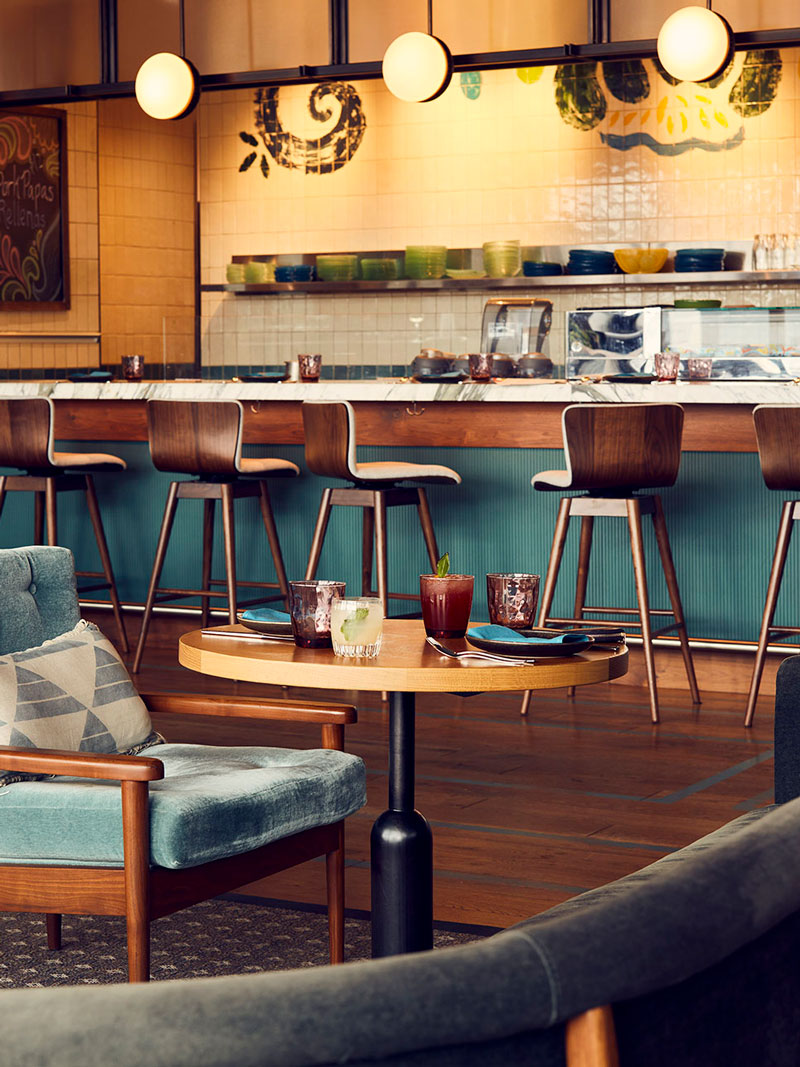 Seating in The Hoxton, Chicago restaurant