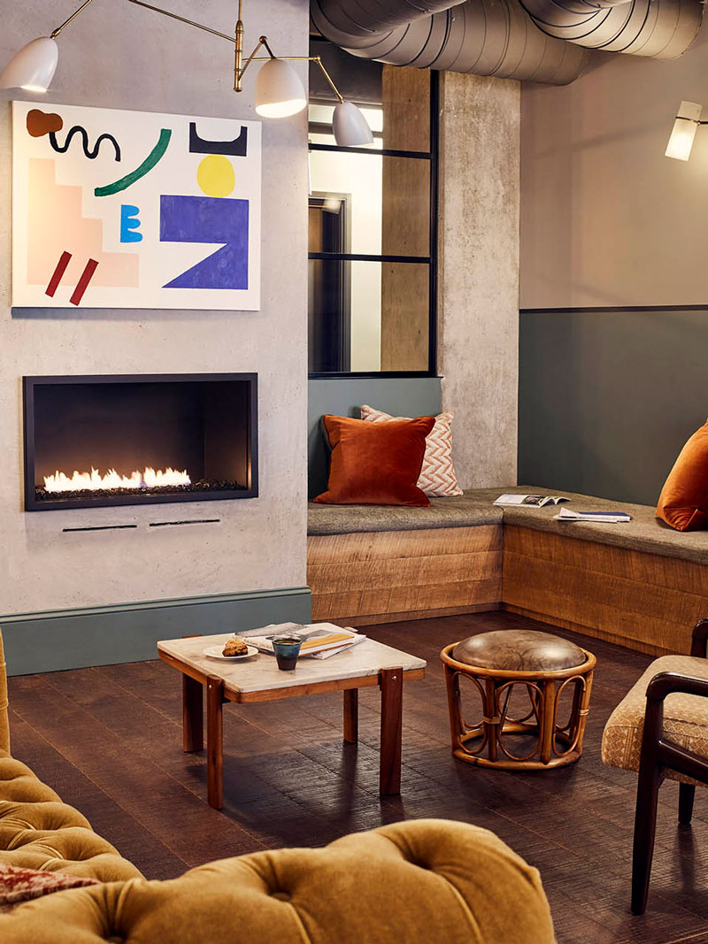 Fireplace in The Apartment meetings and events space